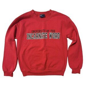University Of The Incarnate Word Vtg Sweatshirt Small Red Catholic College